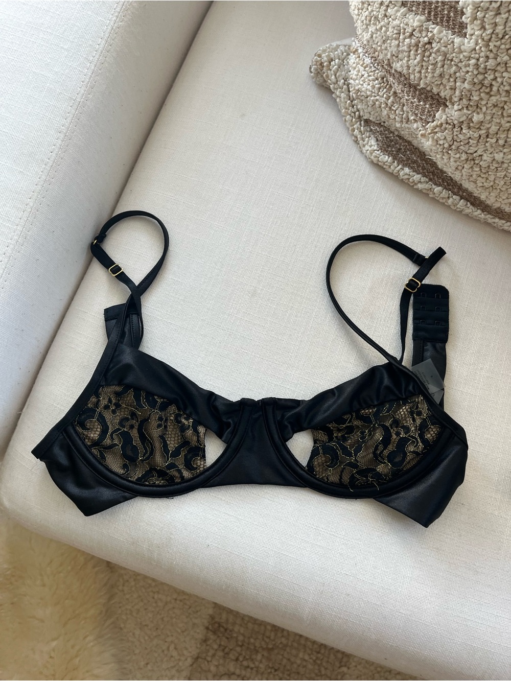 Beach Bunny Black Lace Swim Top